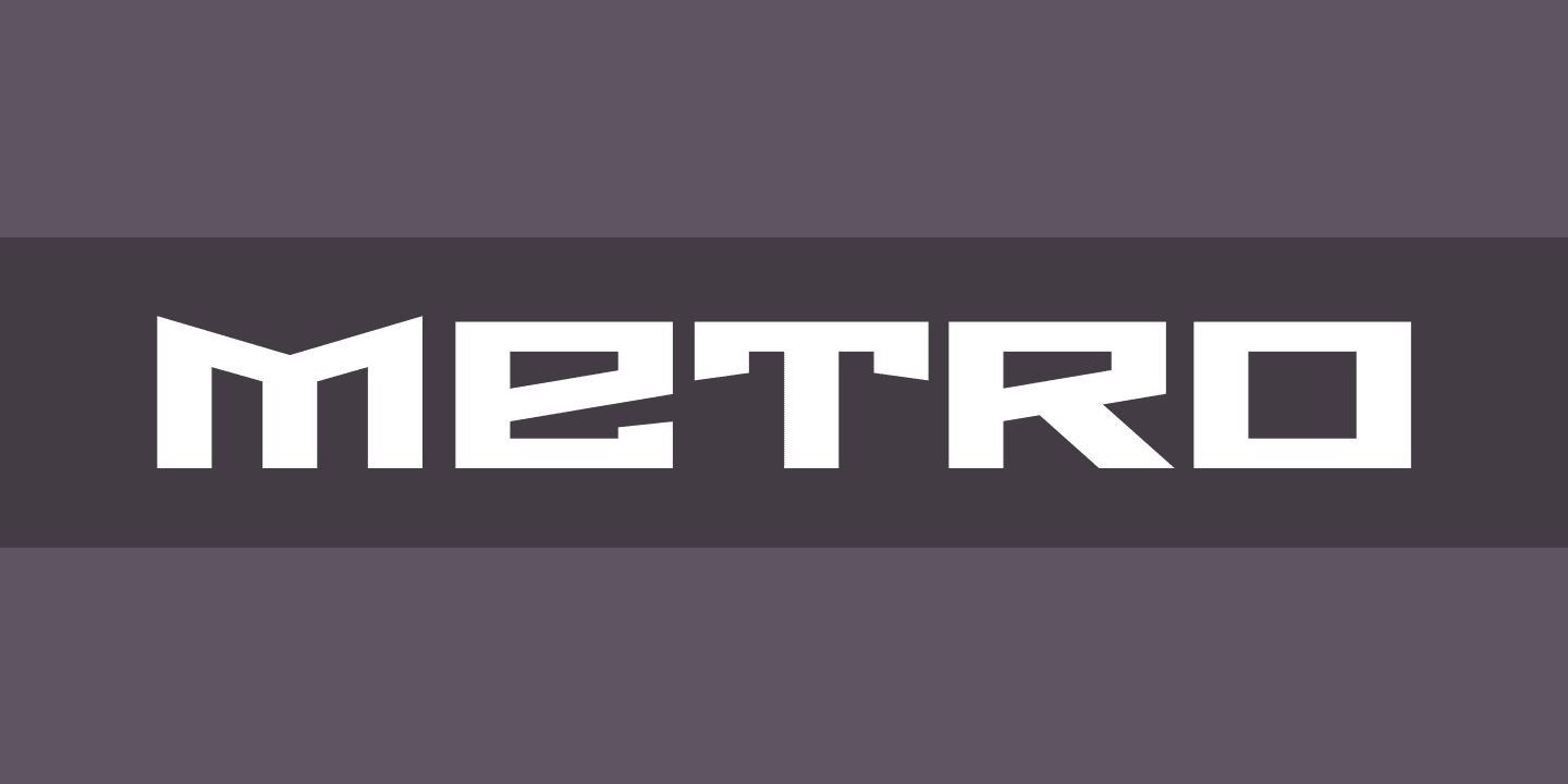 Пример шрифта Metro